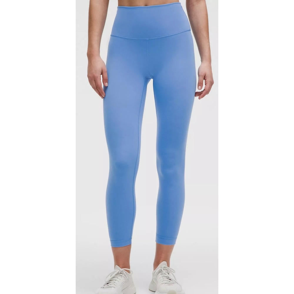 Lululemon Align‎ High Rise Crop 21" Blue Yoga Workout Leggings size 6 - Picture 2 of 10
